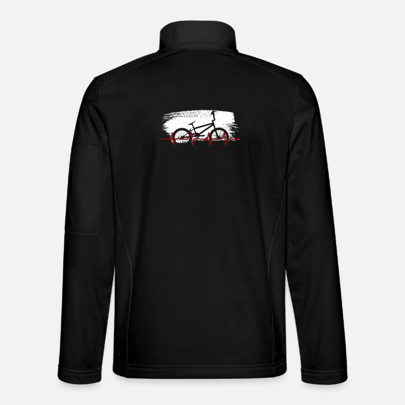 Cycle Heartbeat Bike Graphic - Unisex Softshell Jacket - black