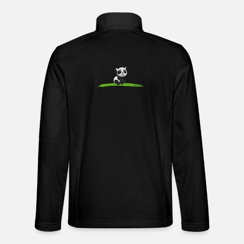 PANDA Baer - Unisex Softshelljacke - Schwarz