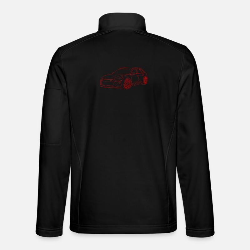 Auto outline red - Unisex Softshell Jacket - black