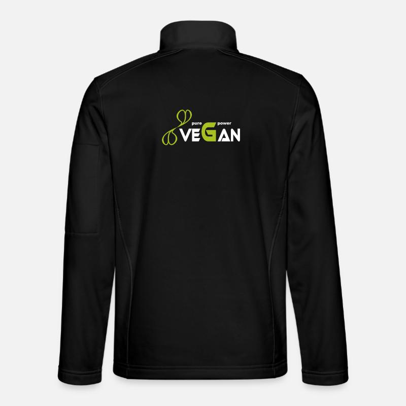 pure_vegan_power - Unisex Softshelljacke - Schwarz