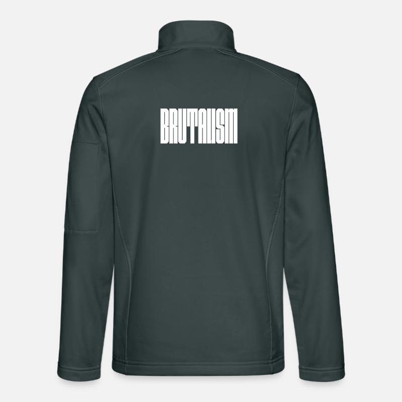 Bold Brutalism logo design Unisex Softshell Jacket