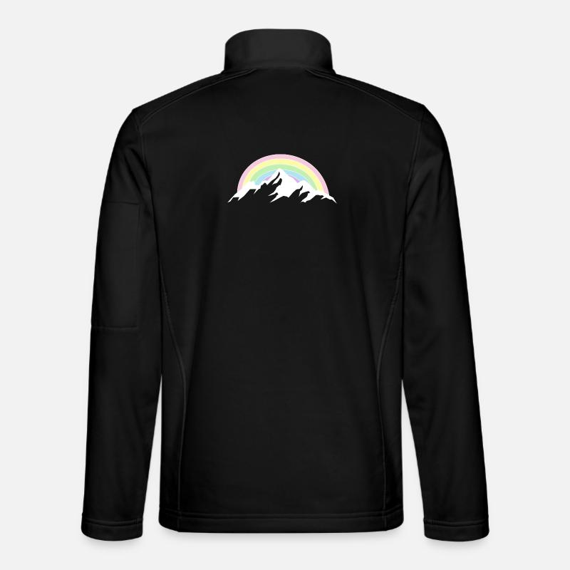 Mountain Rainbow Nature Lover - Unisex Softshell Jacket - black