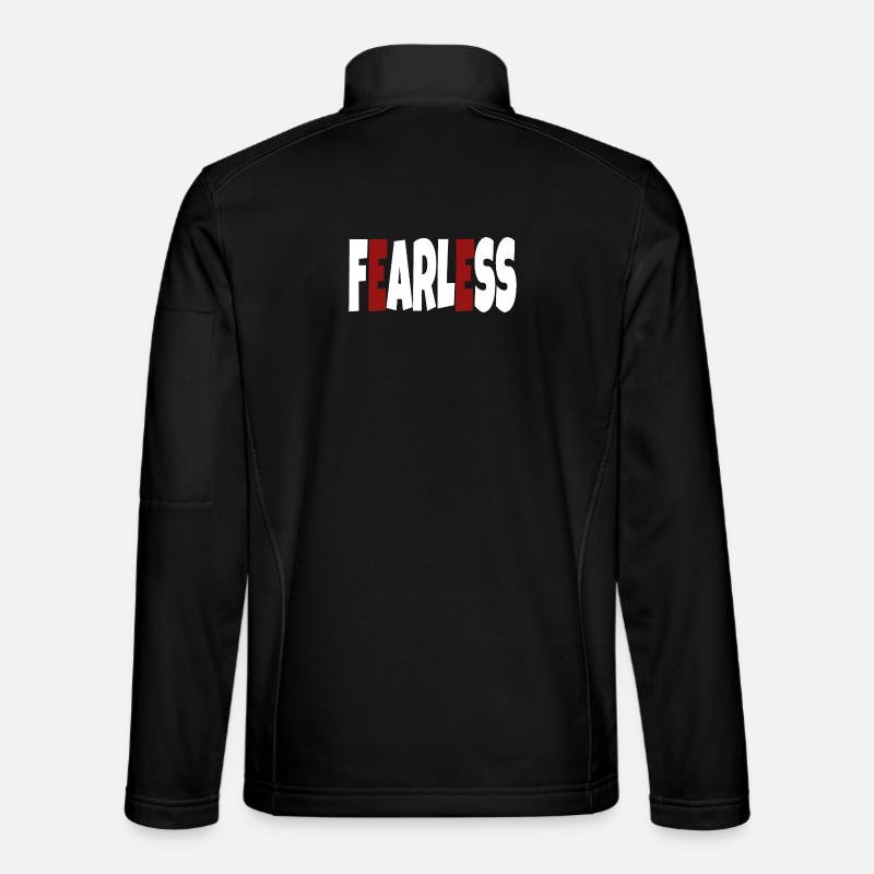 Fearless - simple text - Unisex Softshell Jacket - black