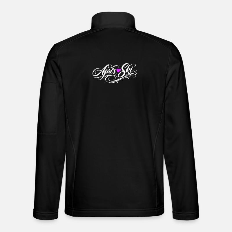 Après-ski heart love - Unisex Softshell Jacket - black