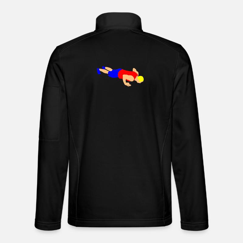 Liegestütz - Unisex Softshelljacke - Schwarz