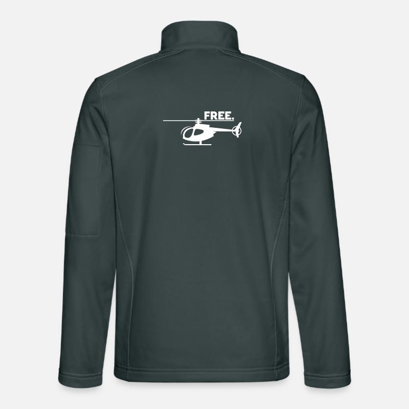 Voler en hélicoptère, c’est la liberté - Icône du pilote de vol Veste en tissu softshell Unisexe