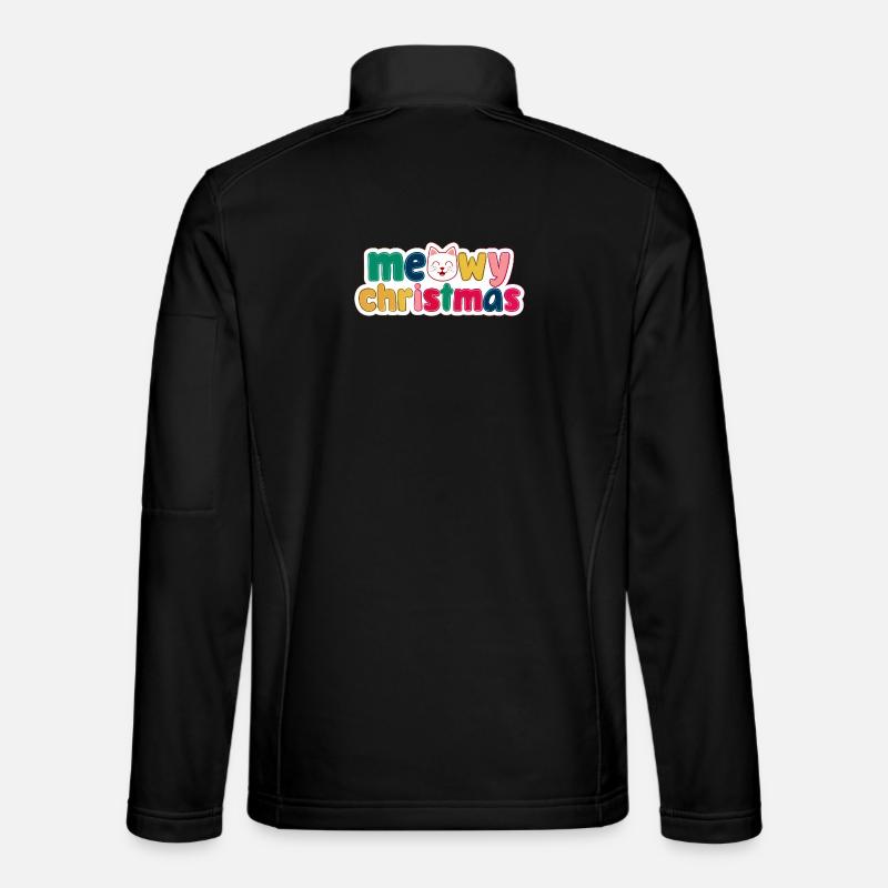 Noël chat - Noël miaulé - Veste en tissu softshell Unisexe - noir