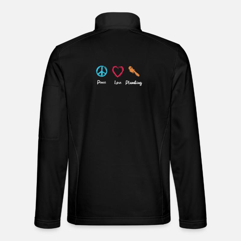 Peace Love Plumbing - Unisex Softshell Jacket - black