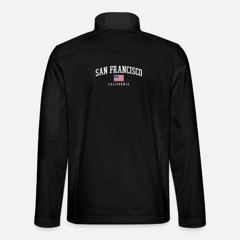San Francisco California - Unisex Softshell Jacket - black