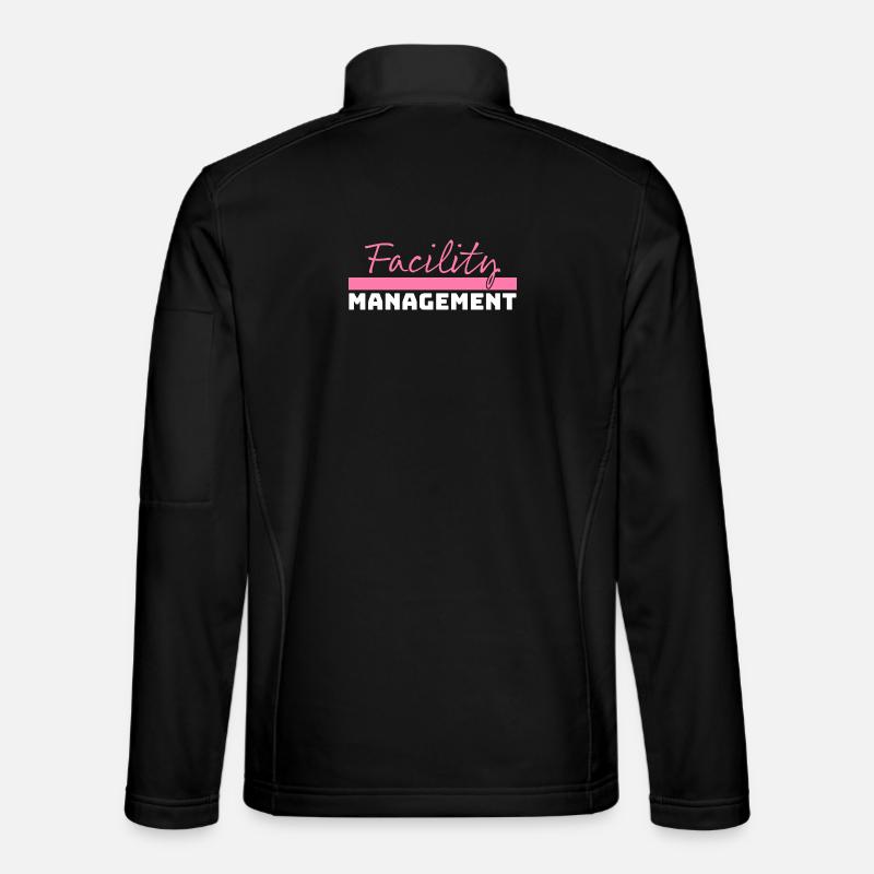 Tshirt Facility Management rosa weiss - Unisex Softshelljacke - Schwarz
