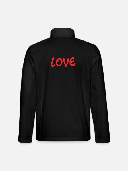 VALENTINSTAG. Junggesellinnenabschied. ICH LIEBE DICH. ICH LIEBE DICH. LIEBE - Unisex Softshelljacke - Schwarz - Hinten