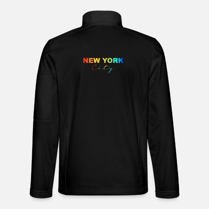 New York City Rainbow - Unisex Softshell Jacket - black
