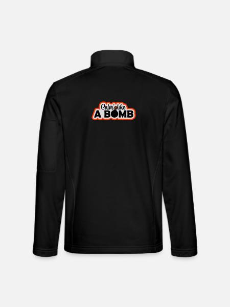 Calme comme une bombe Paradoxe Ironie Humour Blague explosive - Veste en tissu softshell Unisexe - noir - Dos