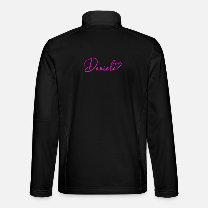 Daniela Signatur Neon Pink - Unisex Softshelljacke - Schwarz