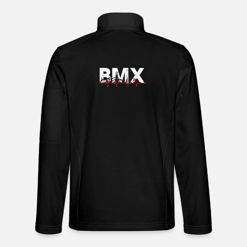 BMX Pulse Grafik T-Shirt - Unisex Softshelljacke - Schwarz