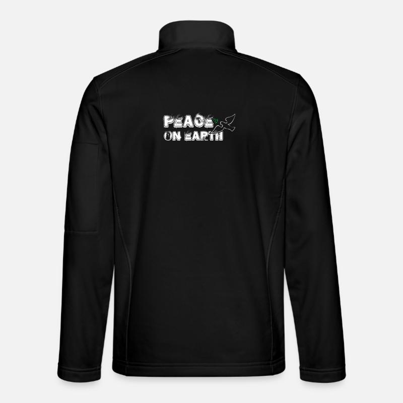 Peace on Earth | with Bird - Unisex Softshelljacke - Schwarz