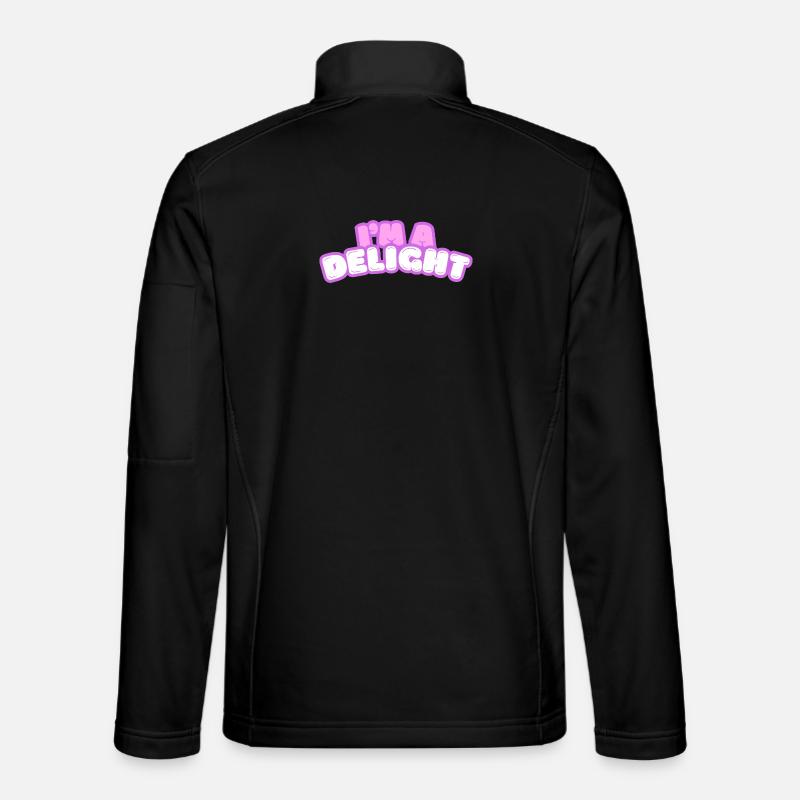 Im Delight Bubble Text - Unisex Softshell Jacket - black