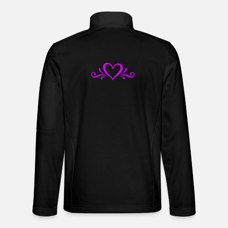 Icône de cœur - Veste en tissu softshell Unisexe - noir