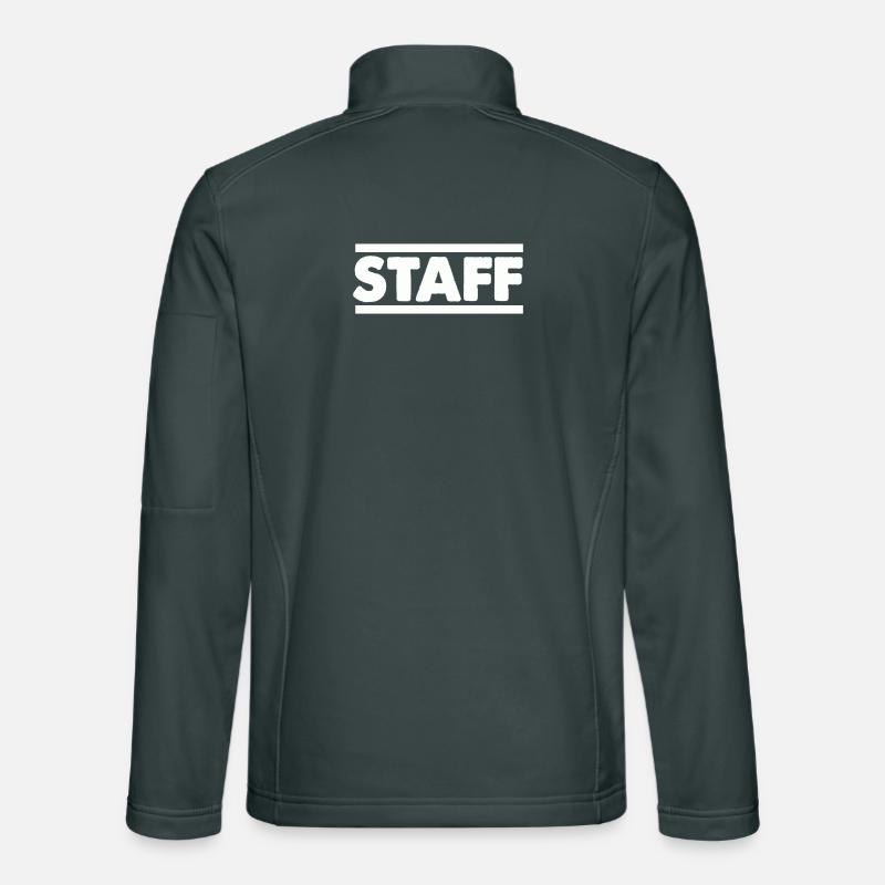 Lettrage en portée, contraste audacieux Veste en tissu softshell Unisexe