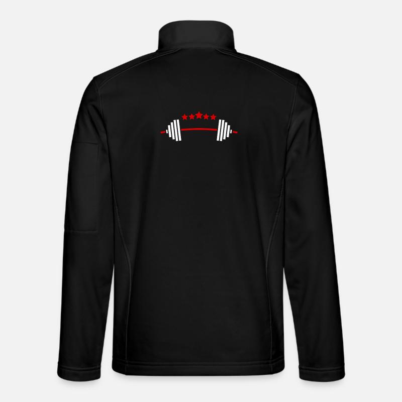 Gewichte & Sterne: Fitness Power Design - Unisex Softshelljacke - Schwarz