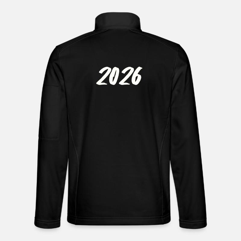 Year 2026 Brushstroke - Unisex Softshell Jacket - black