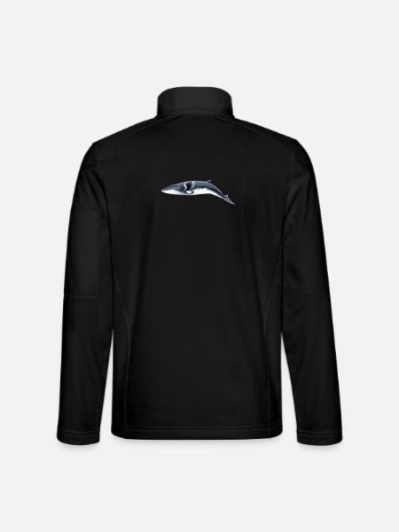 Minke whale - Petit rorqual - Minke whale - Unisex Softshell Jacket - black - Back