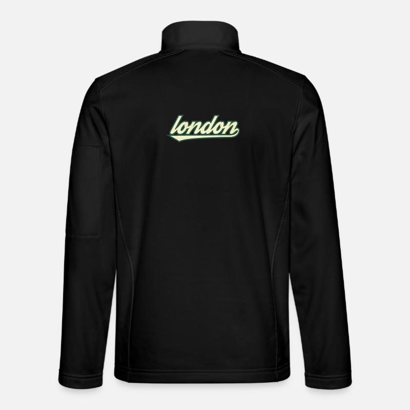 London Retro Schriftzug Tee - Unisex Softshelljacke - Schwarz