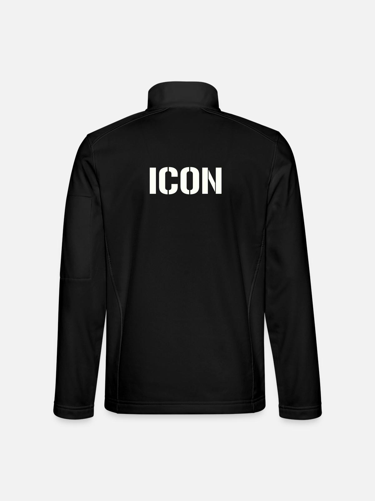 Icon - Unisex Softshelljacke - Schwarz - Hinten