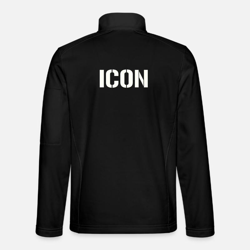 Icône - Veste en tissu softshell Unisexe - noir