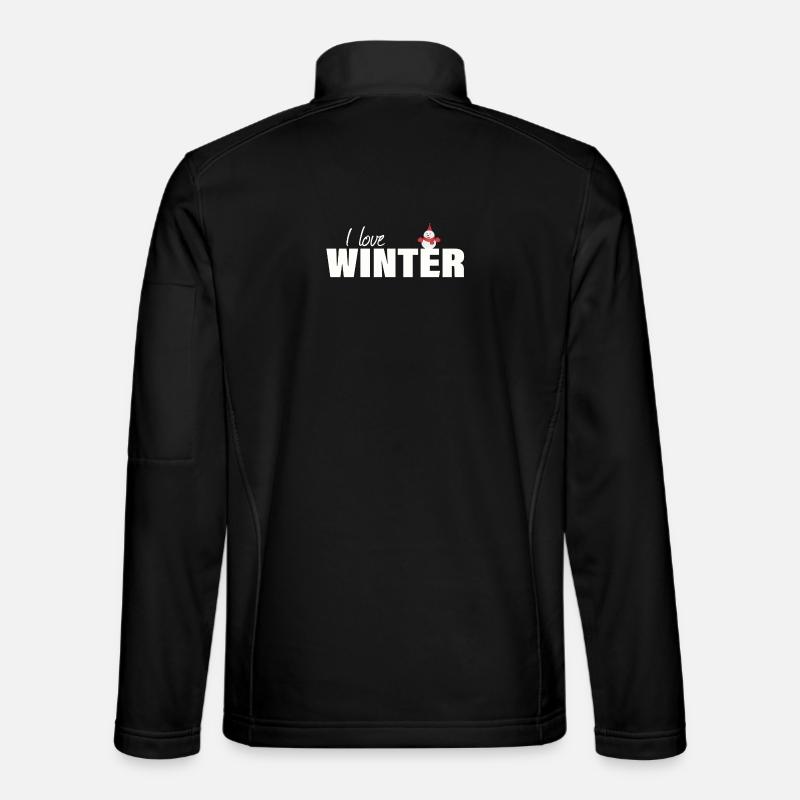 i love winter - Unisex Softshell Jacket - black