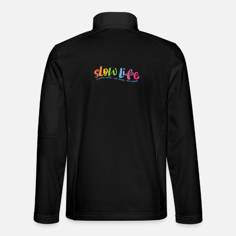 Langsames Leben - Unisex Softshelljacke - Schwarz