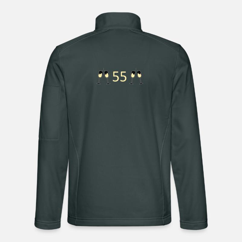 55e anniversaire 55e anniversaire 55 numéro 55 noir Veste en tissu softshell Unisexe