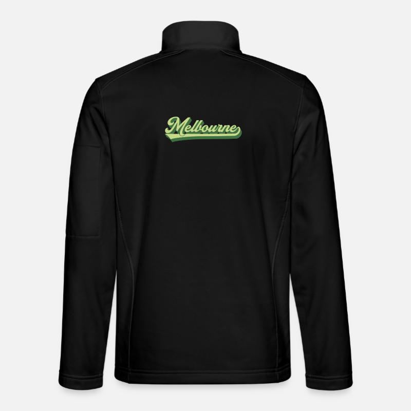 Melbourne Retro Schriftzug - Unisex Softshelljacke - Schwarz