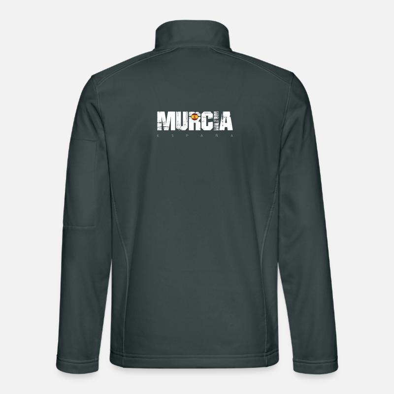 Murcia Spain Distressed Text Unisex Softshell Jacket