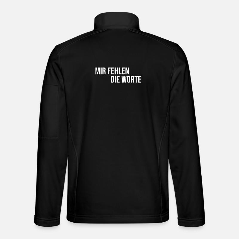 Mir fehlen die Worte - Unisex Softshelljacke - Schwarz