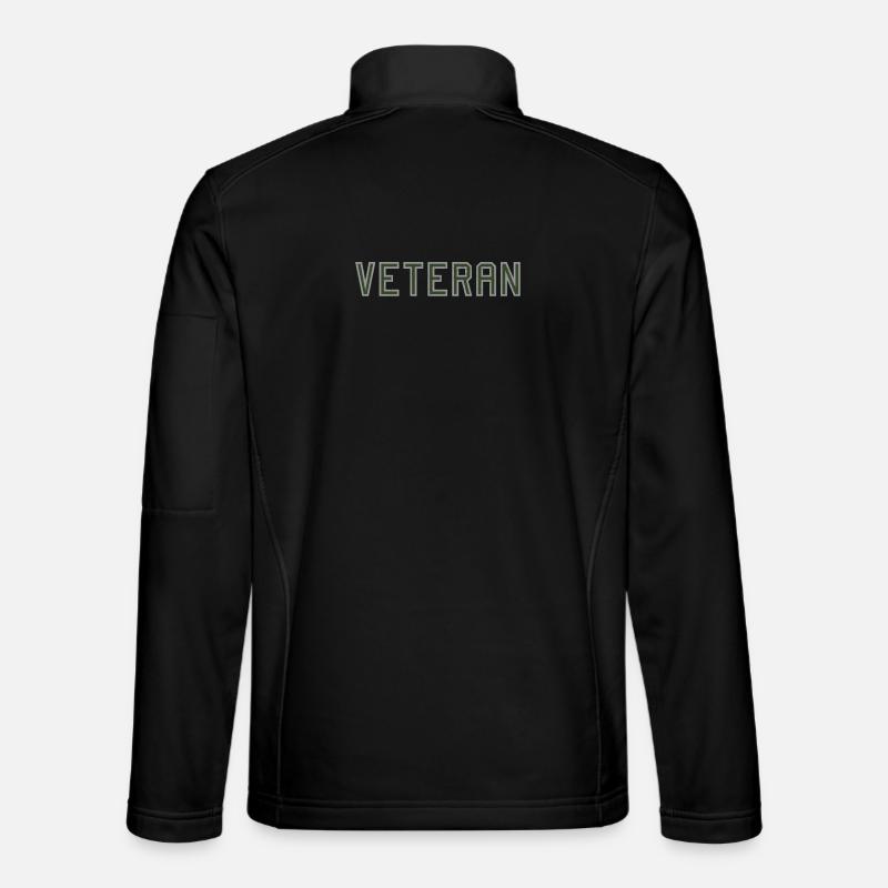 Veteran Pride Graphic - Unisex Softshell Jacket - black