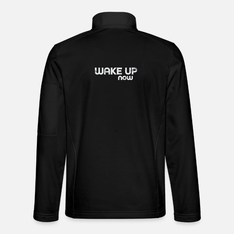 Wake up now - Unisex Softshelljacke - Schwarz