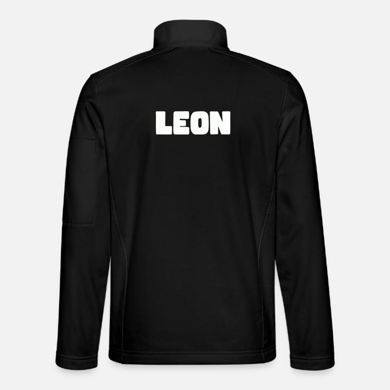 Leon Name - Unisex Softshelljacke - Schwarz