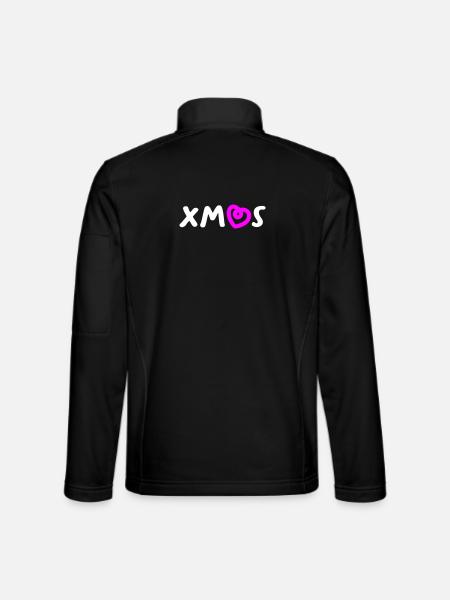 Noël Coeur Noël Noël Avent Père Noël - Veste en tissu softshell Unisexe - noir - Dos