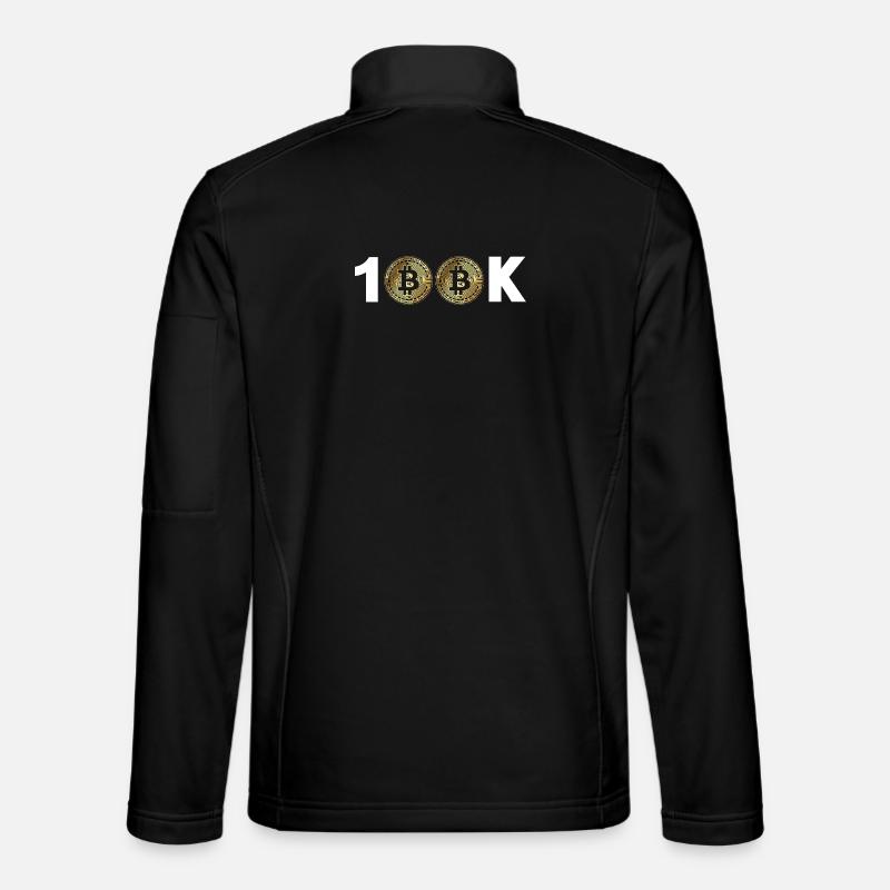 Bitcoin Bitcoin BTC 100k Cryptomonnaie - Veste en tissu softshell Unisexe - noir