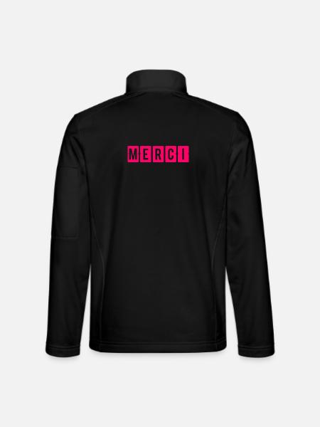 MAÎTRESSE. MAITRE. MERCI. MERCI MAÎTRESSE - Veste en tissu softshell Unisexe - noir - Dos