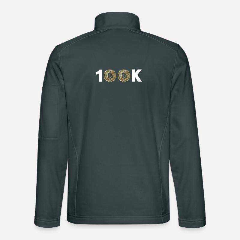 Bitcoin Bitcoin BTC 100k Cryptomonnaie Veste en tissu softshell Unisexe