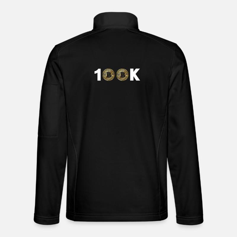 Bitcoin Bitcoin BTC 100k Cryptomonnaie - Veste en tissu softshell Unisexe - noir