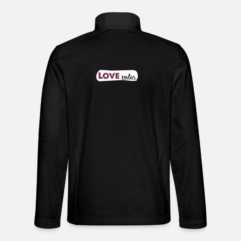 Love rules - Spruch Handlettering - Unisex Softshelljacke - Schwarz