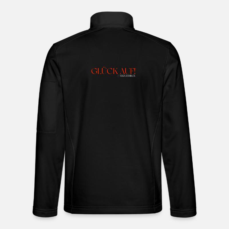 Erzgebirgische Mundart - Unisex Softshelljacke - Schwarz