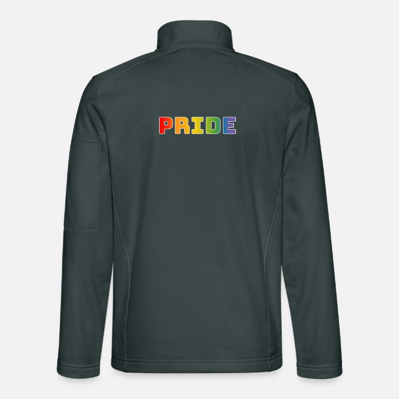 Regenbogen pride weiss Unisex Softshelljacke