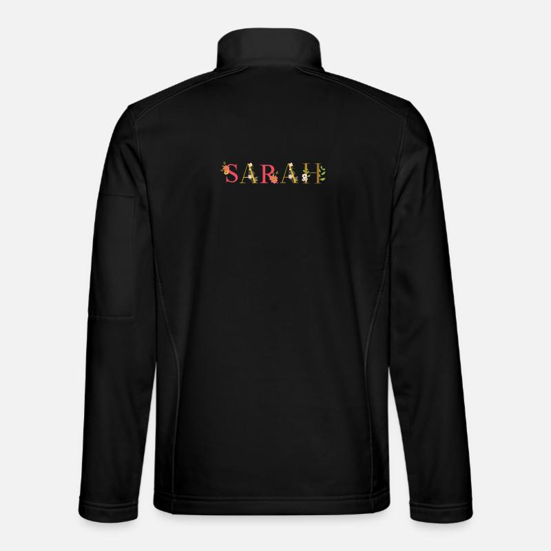 SARAH Name mit Blumen geschmückt Unisex Softshelljacke