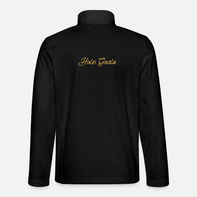 Hole Goals Golf Saying - Unisex Softshell Jacket - black