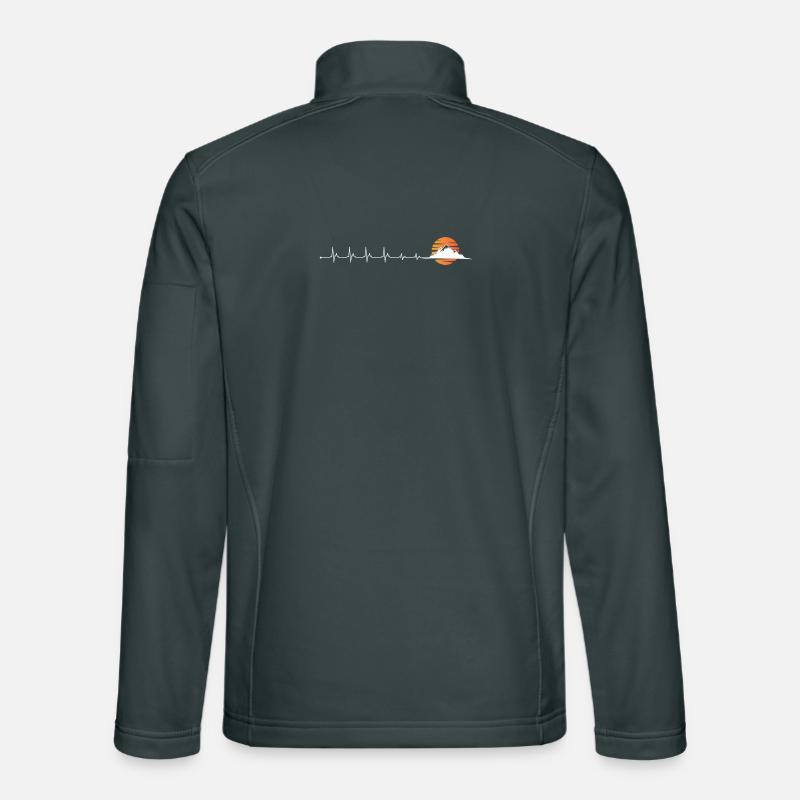 Heartbeat mountains sunset Unisex Softshell Jacket