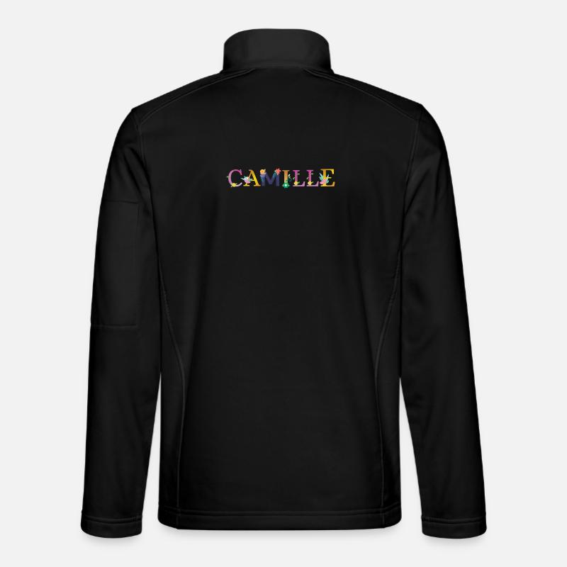 CAMILLE Name mit Blumen geschmückt Unisex Softshelljacke